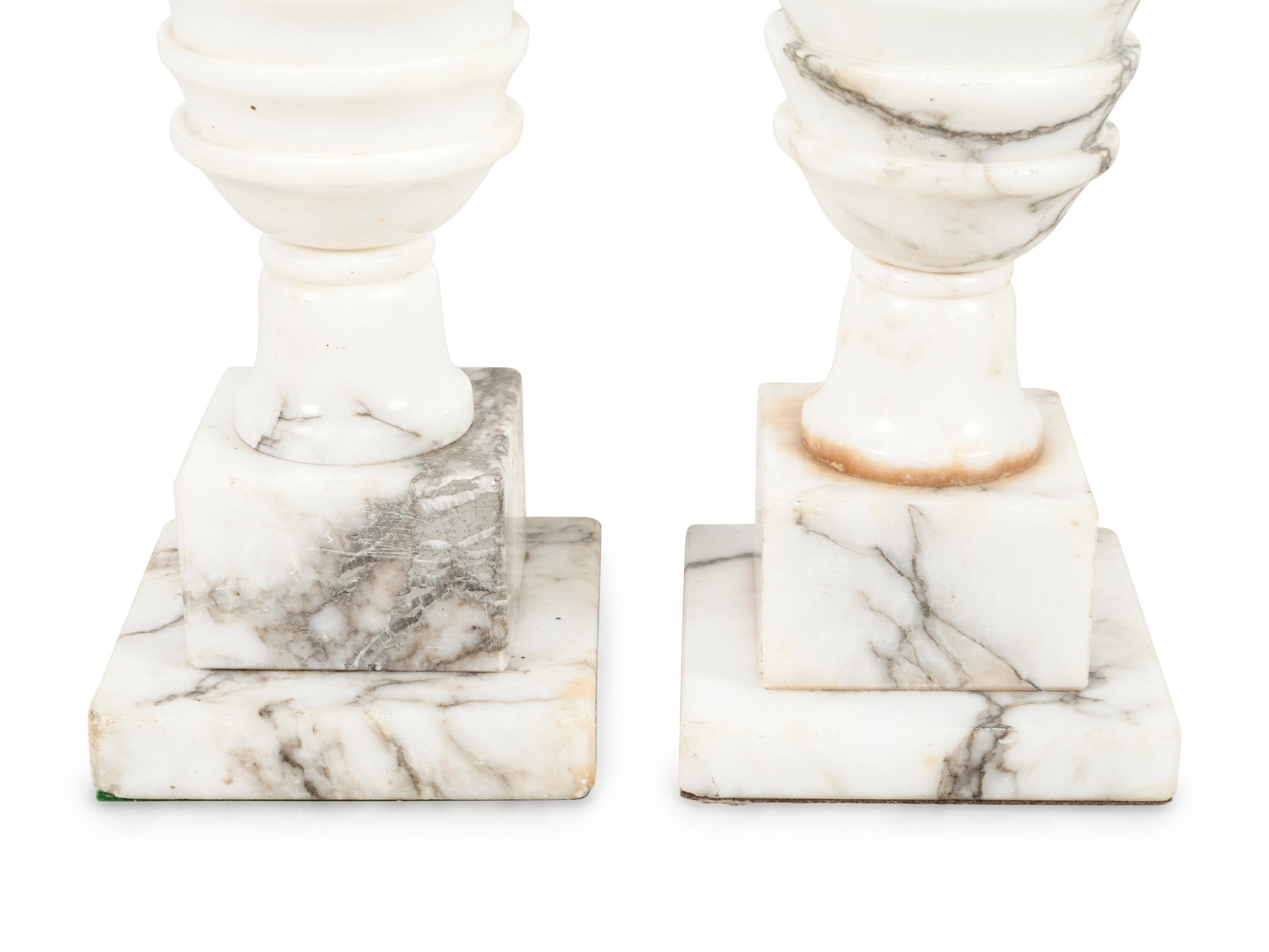 A Pair of Italian Alabaster Lamps