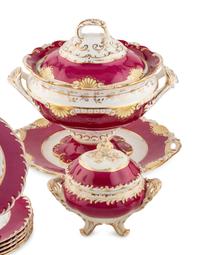 An English Porcelain Dinner Service