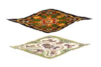 Four Hermès 90cm Pleated Silk Scarves