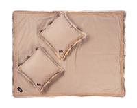 J. Mendel Fox Fur Matching Pillows and Blanket