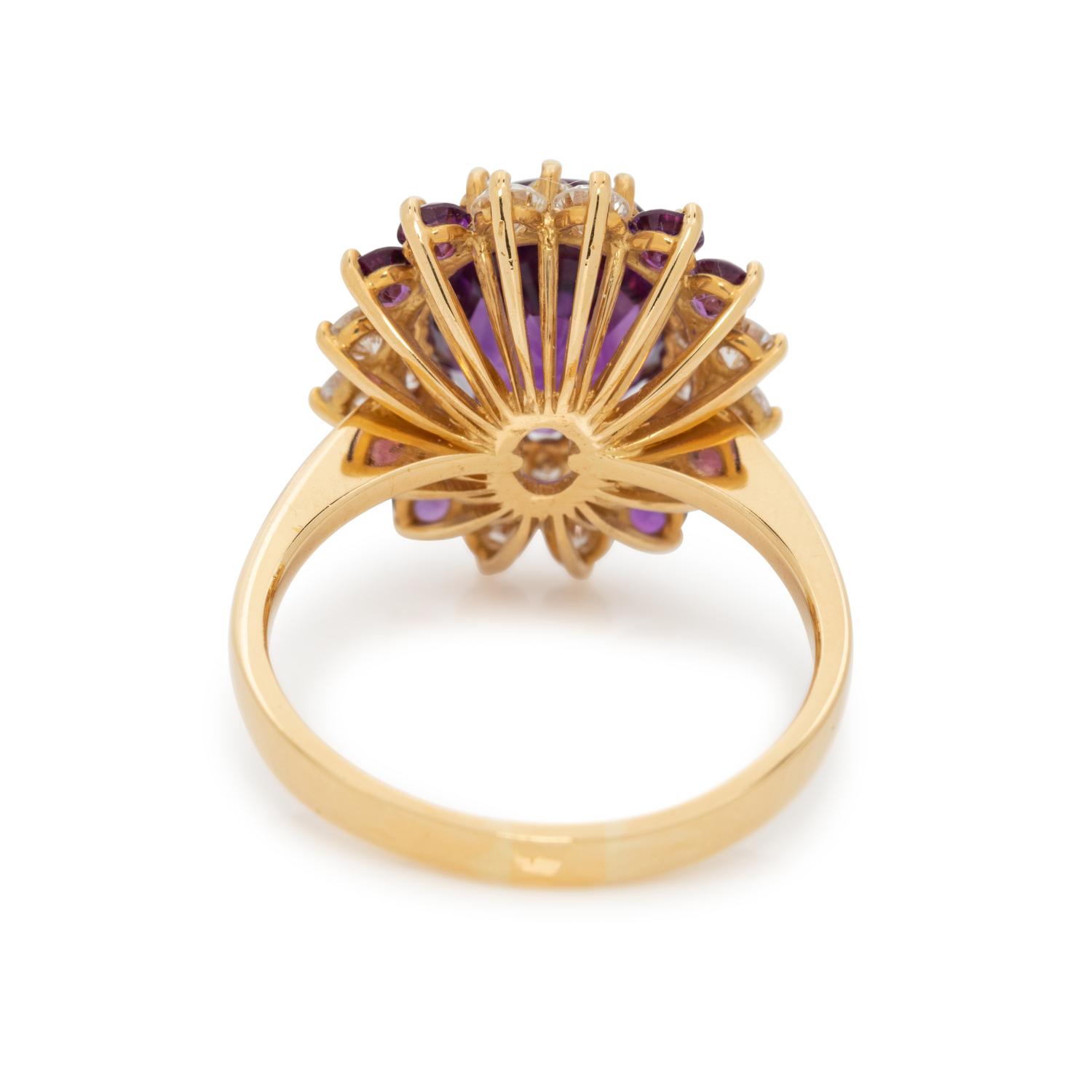AMETHYST AND DIAMOND RING