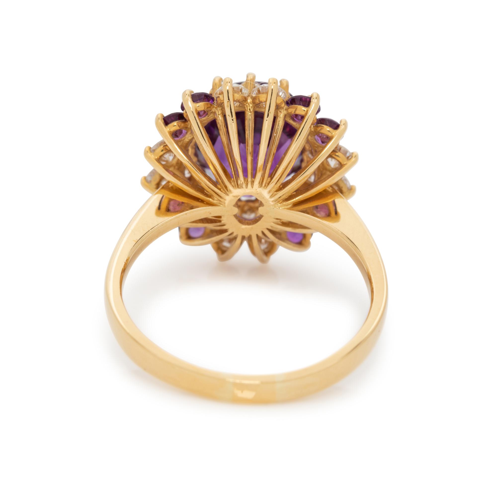 AMETHYST AND DIAMOND RING
