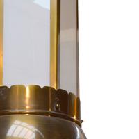 A Set of Four Brass and Glass Light Fixtures 13" W x 13" D x 37" H — United States, Circa 1920