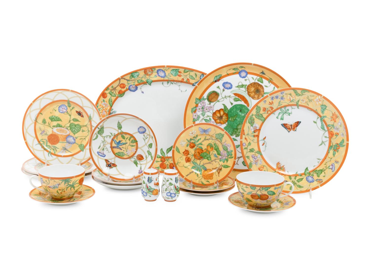 An Hermès Porcelain Siesta Luncheon Service