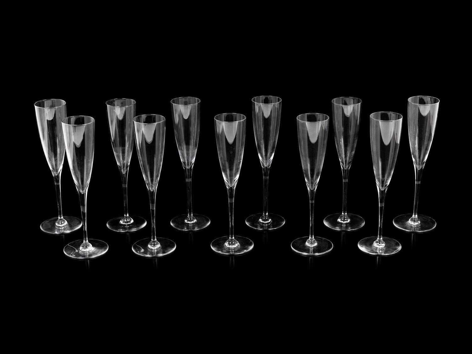 Eleven Baccarat Dom Perignon Champagne Flutes