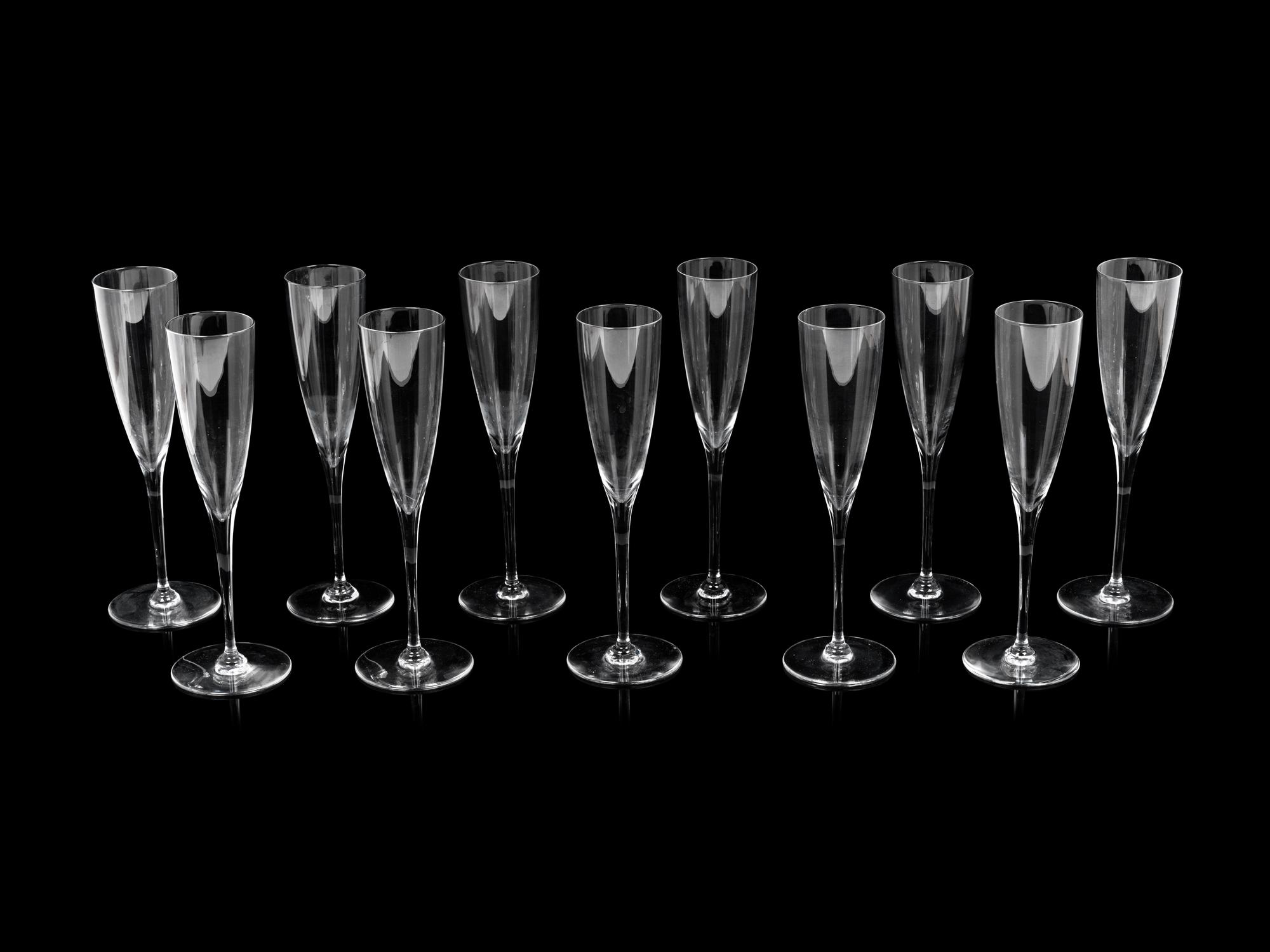 Eleven Baccarat Dom Perignon Champagne Flutes