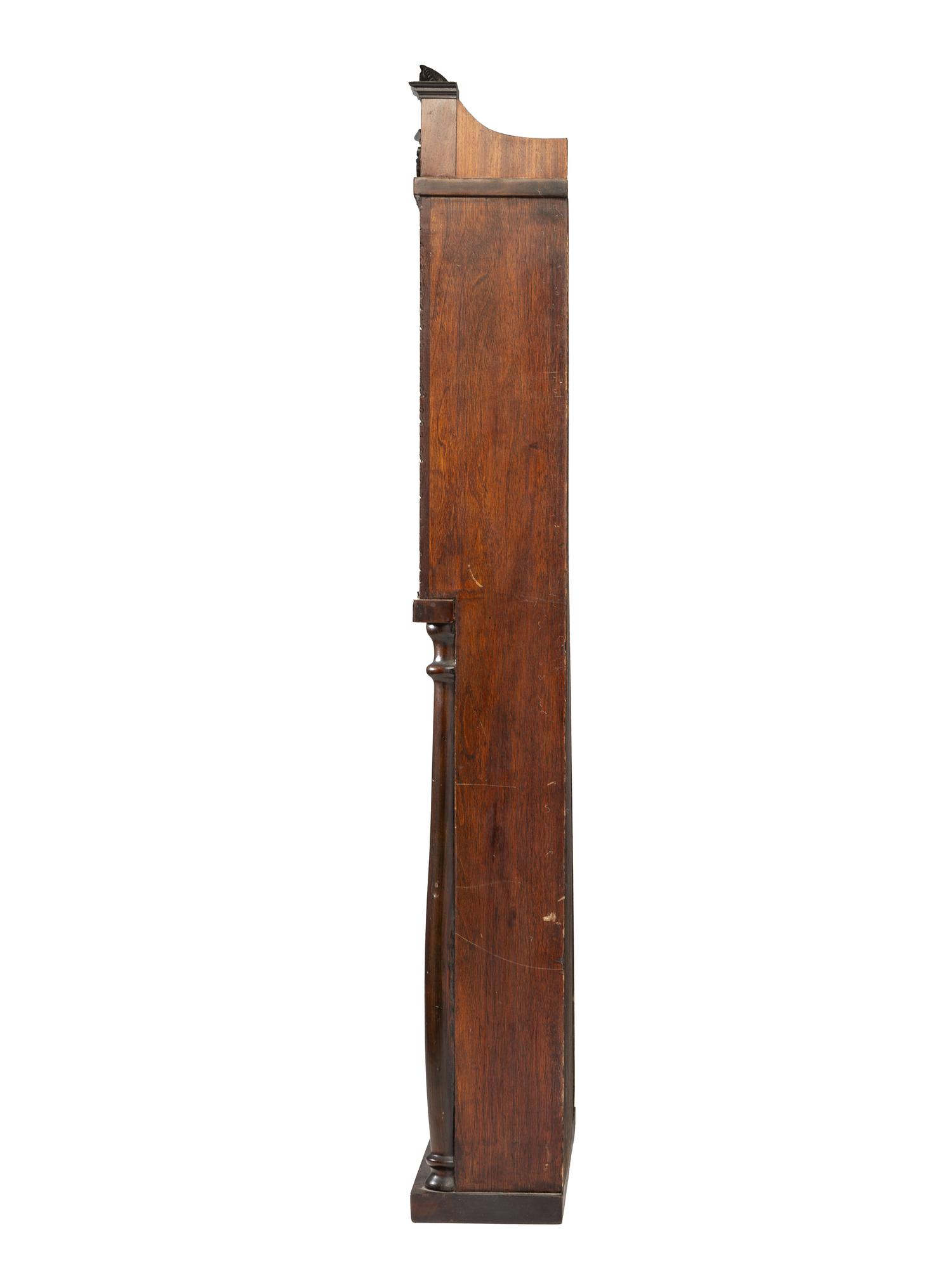 An American Classical Mahogany Eglomise Mantel Clock