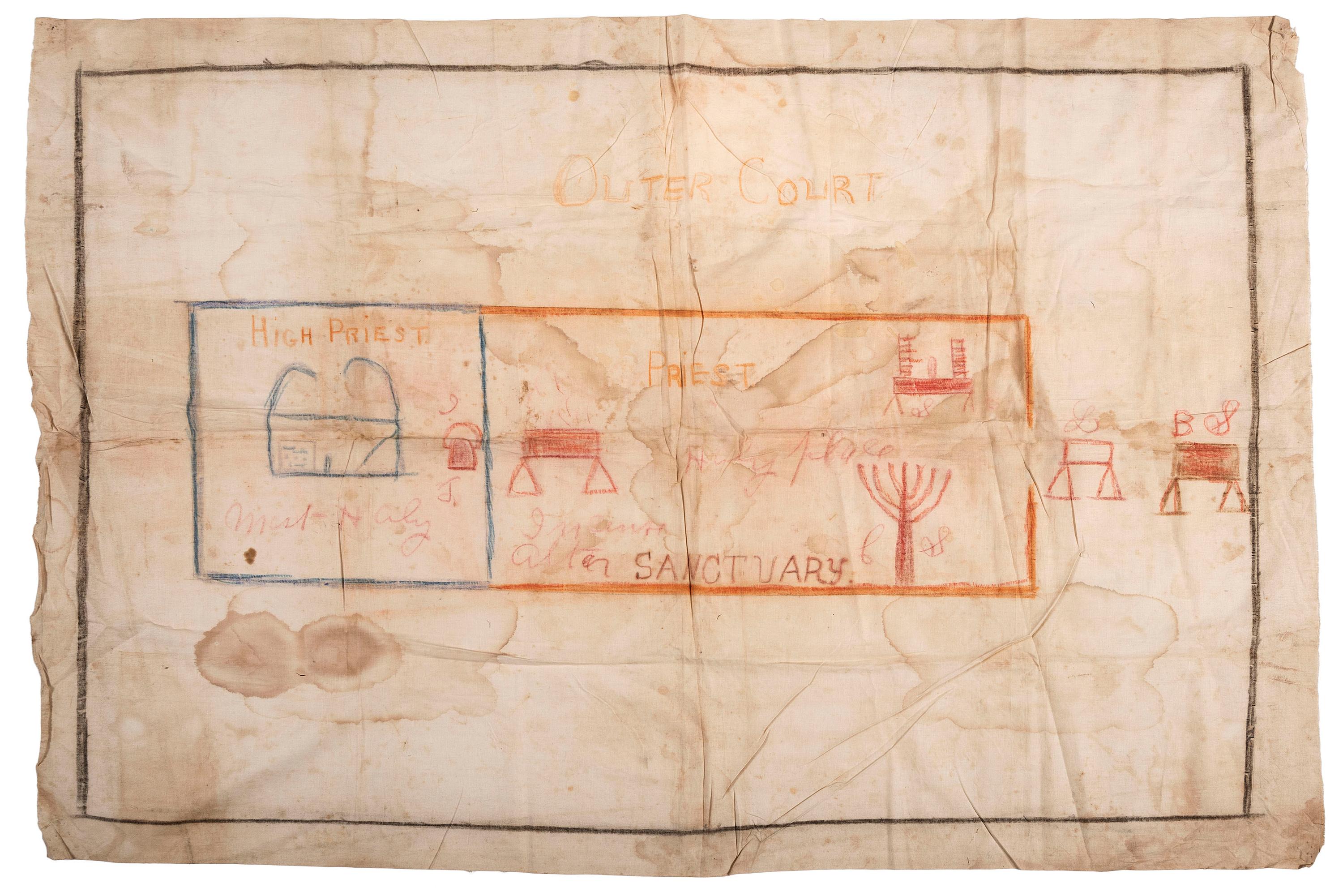 [RELIGION]. A group of 3 church tent revival banners. [ca 1910s-1920s].