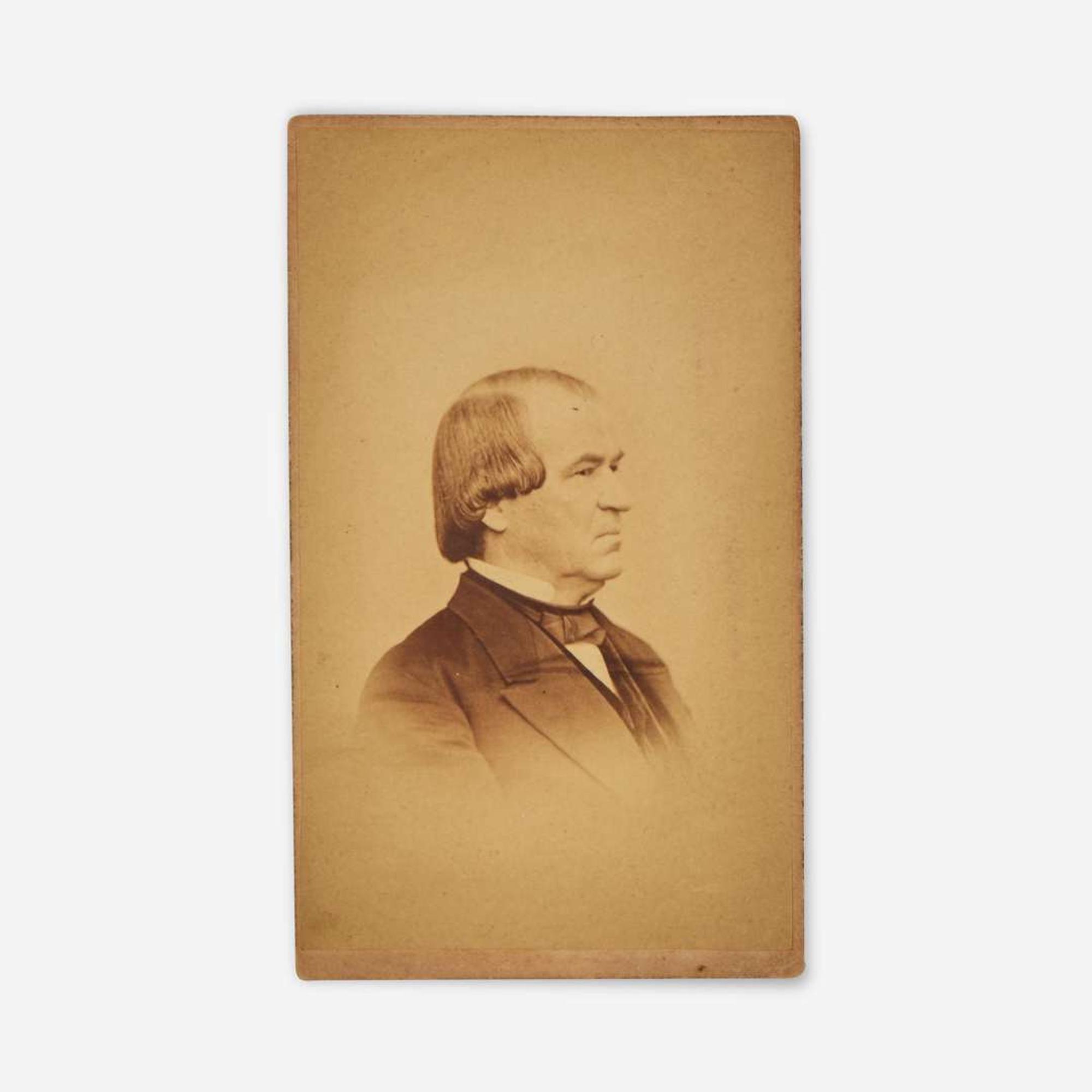 [Presidential] Johnson, Andrew Signed Carte de Visite