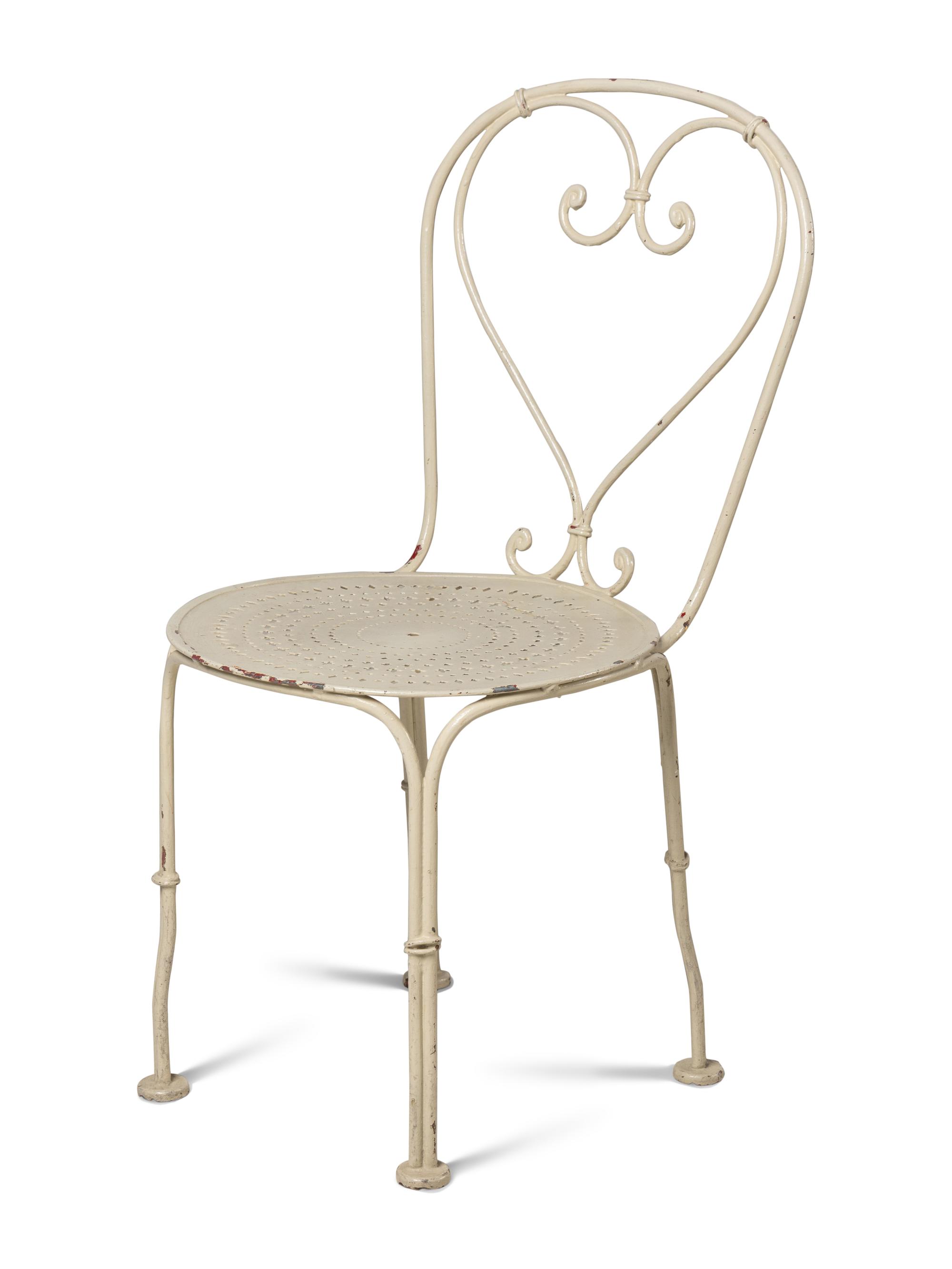 A Painted Metal Bistro Set