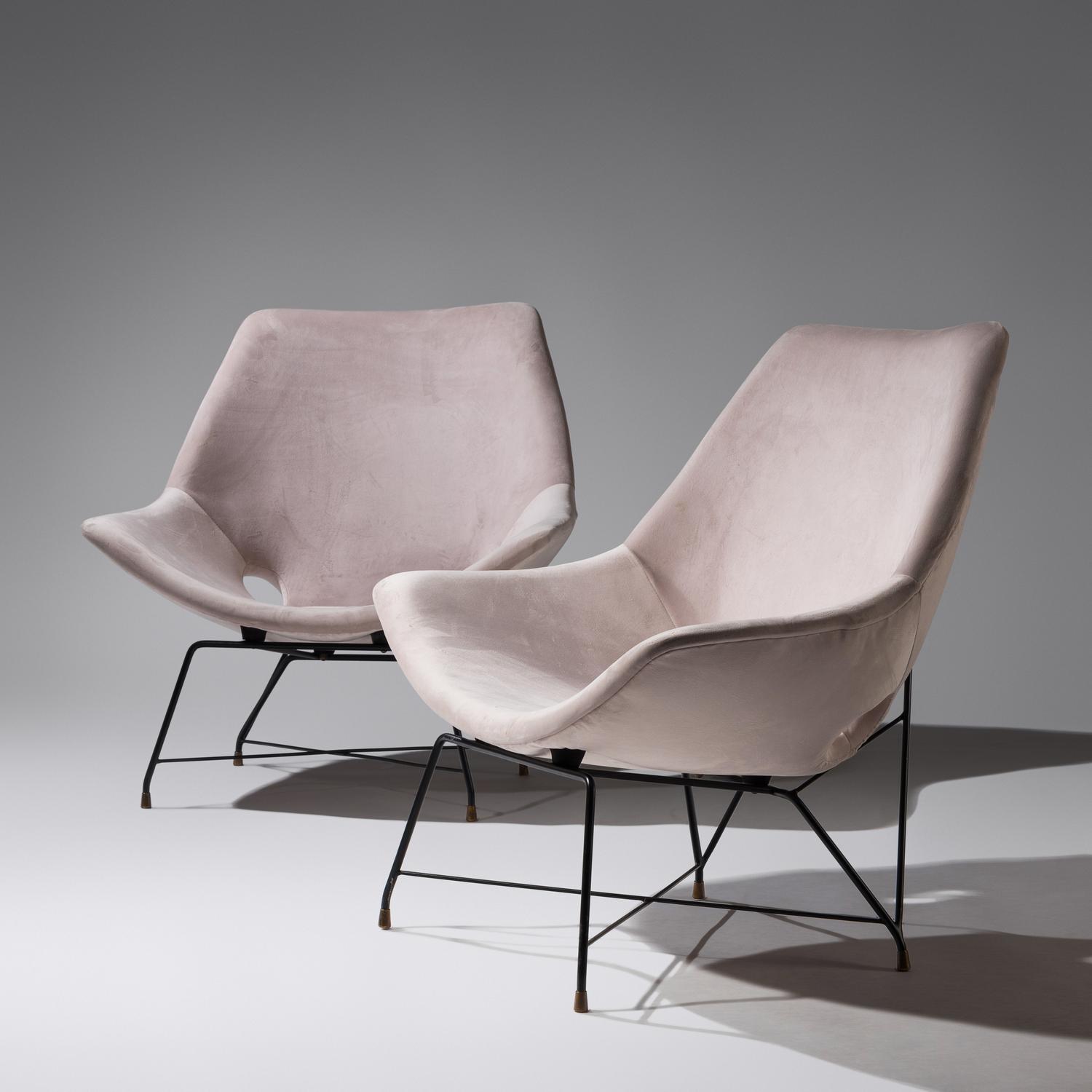 Kosmos lounge chairs, pair, c. 1954 for Saporiti