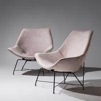 Kosmos lounge chairs, pair, c. 1954 for Saporiti