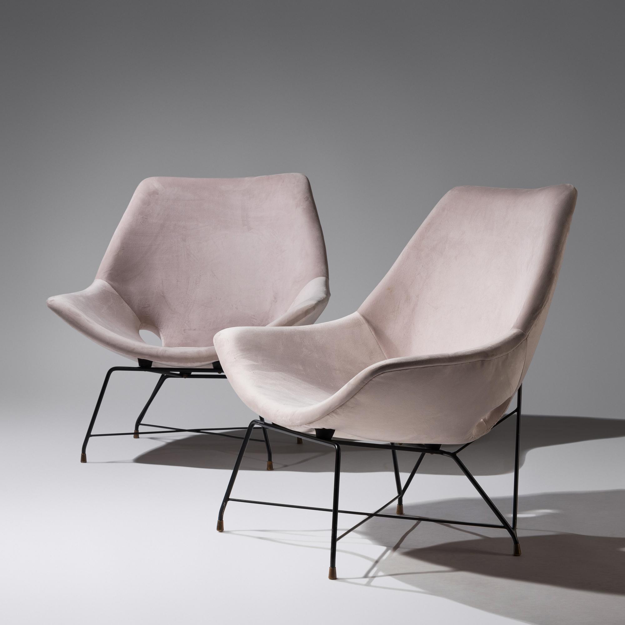 Kosmos lounge chairs, pair, c. 1954 for Saporiti