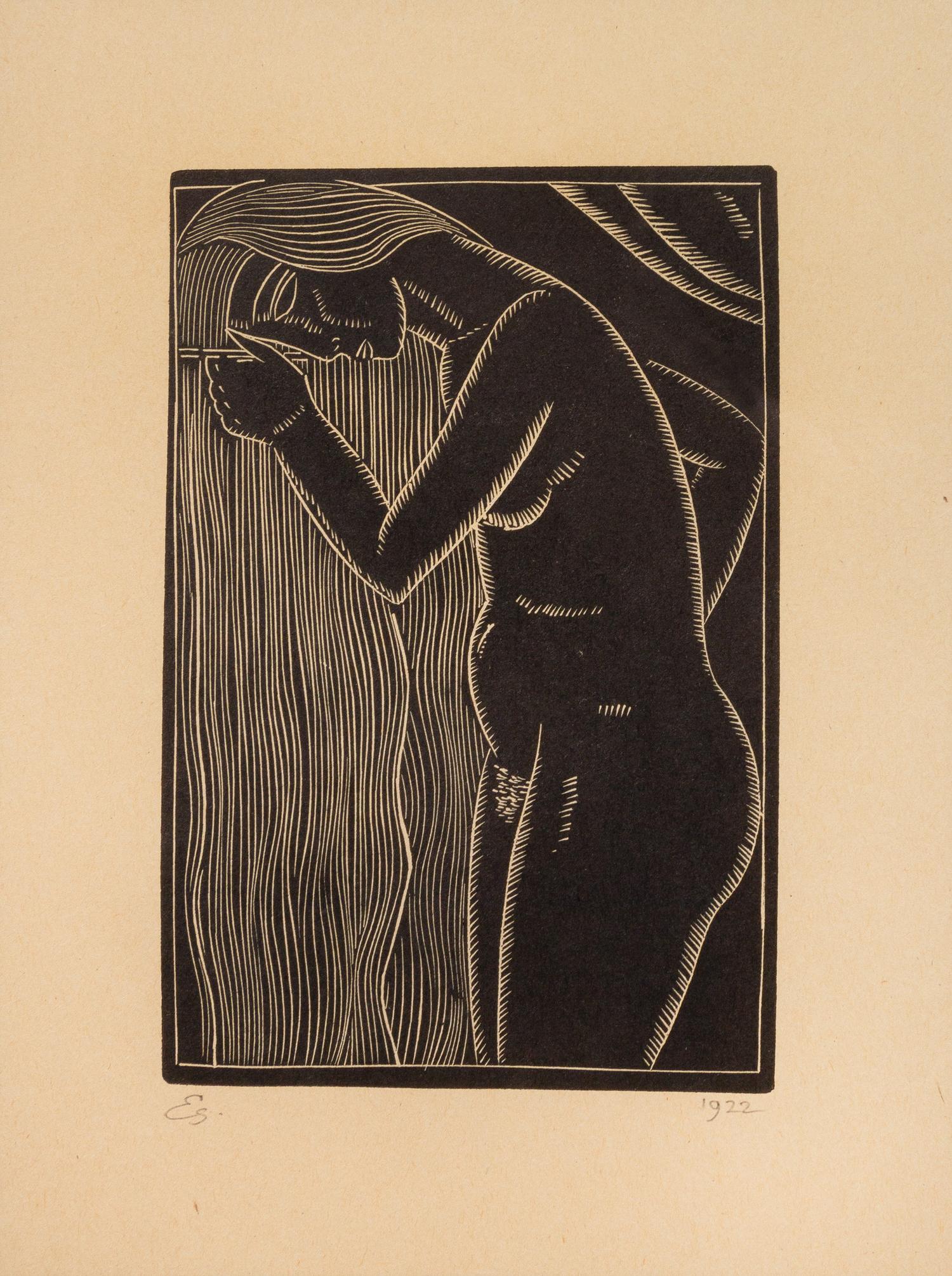 Eric Gill, (British, 1882–1940), A group of three works including Hair Combing (Portrait of Petra Gill), 1922, Sculpture #2,1930 and Fe