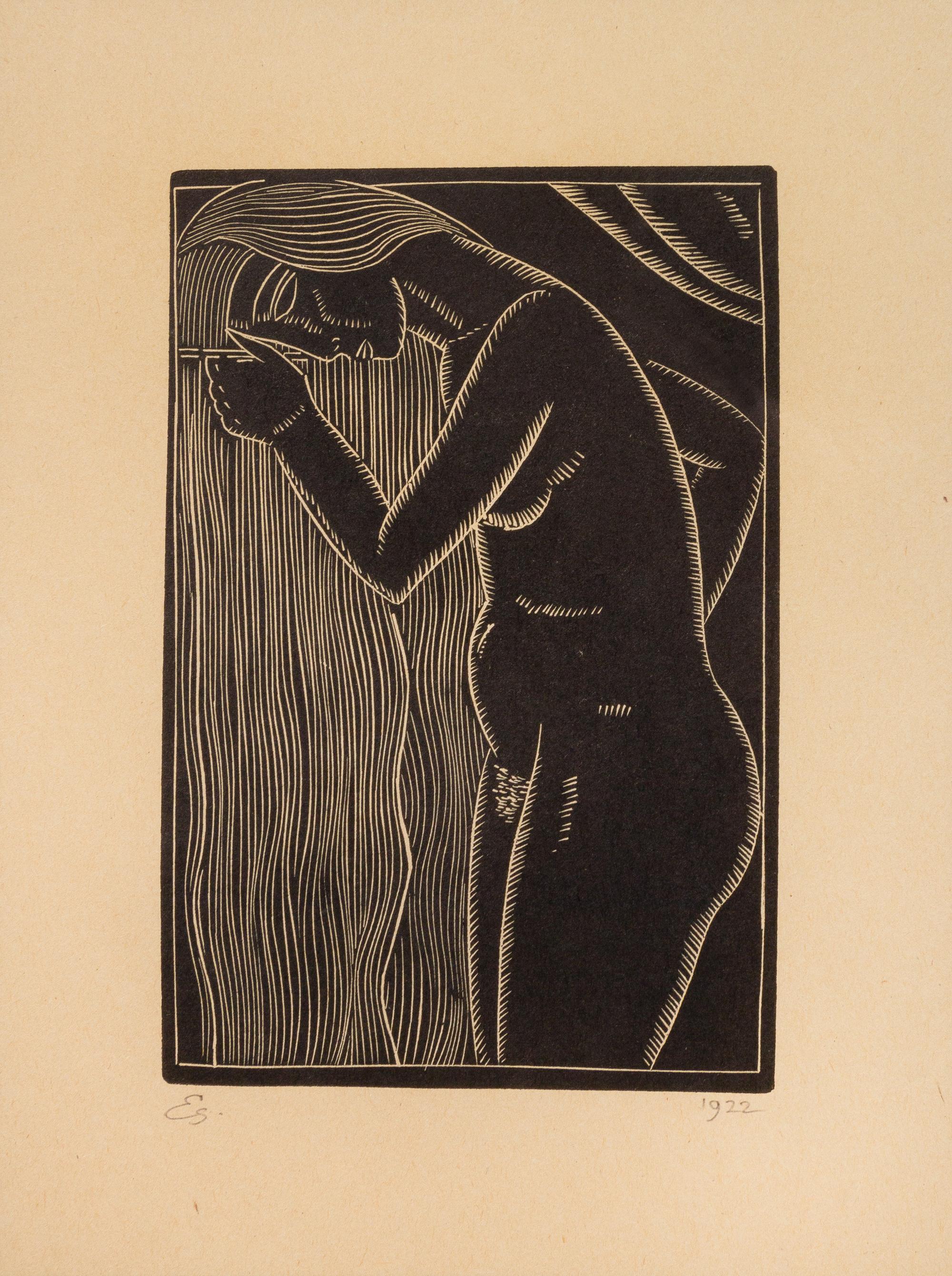 Eric Gill, (British, 1882–1940), A group of three works including Hair Combing (Portrait of Petra Gill), 1922, Sculpture #2,1930 and Fe