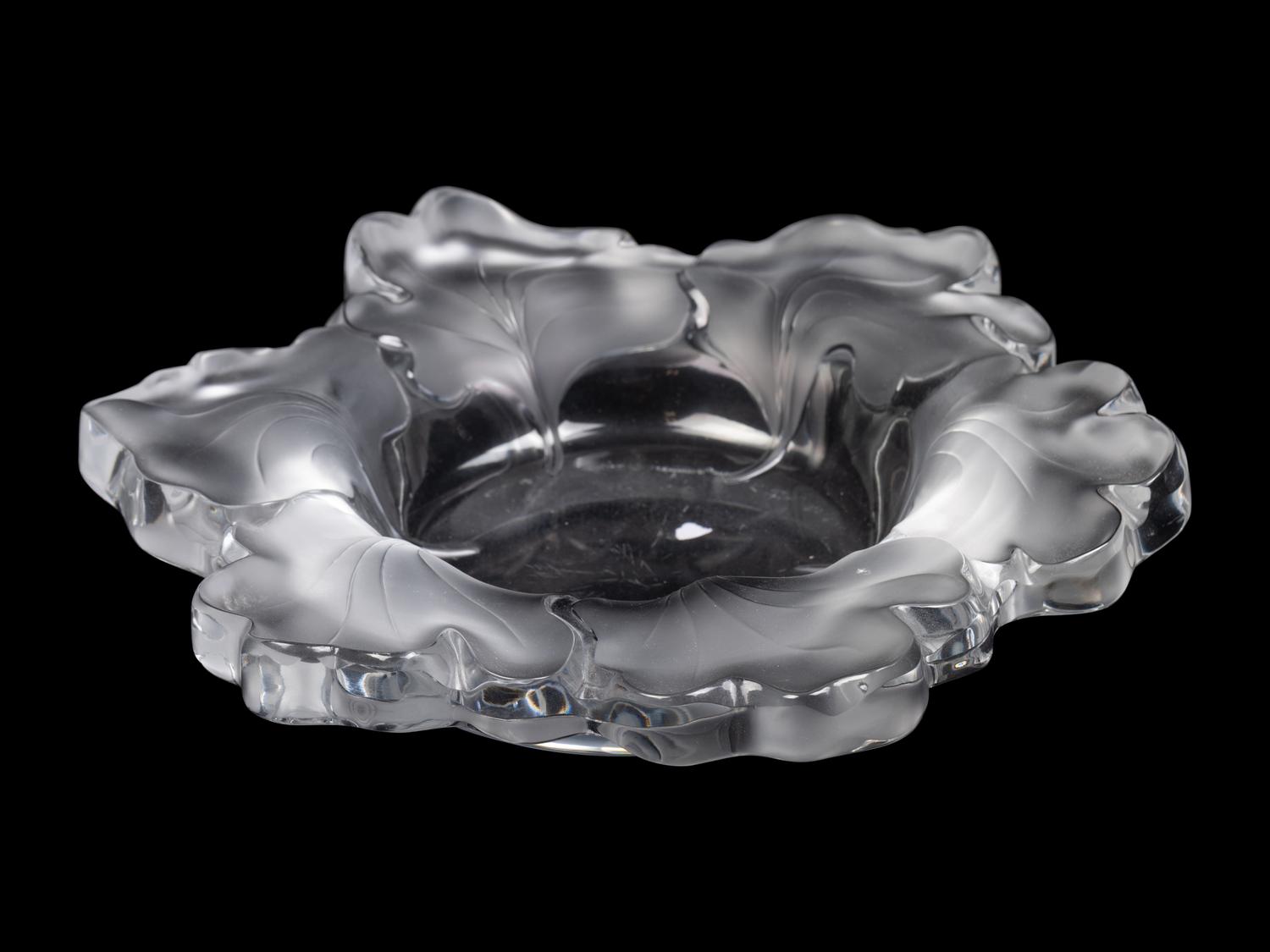 A Lalique Capucines Bowl and Another Lalique Bowl