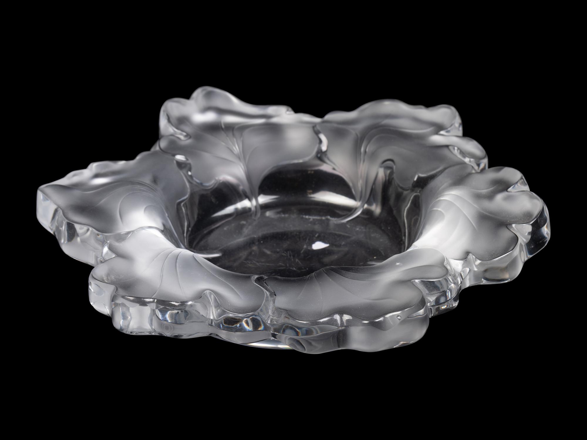 A Lalique Capucines Bowl and Another Lalique Bowl