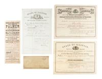 [ILLINOIS]. A large group of documents SIGNED by post-Civil War governors of Illinois.