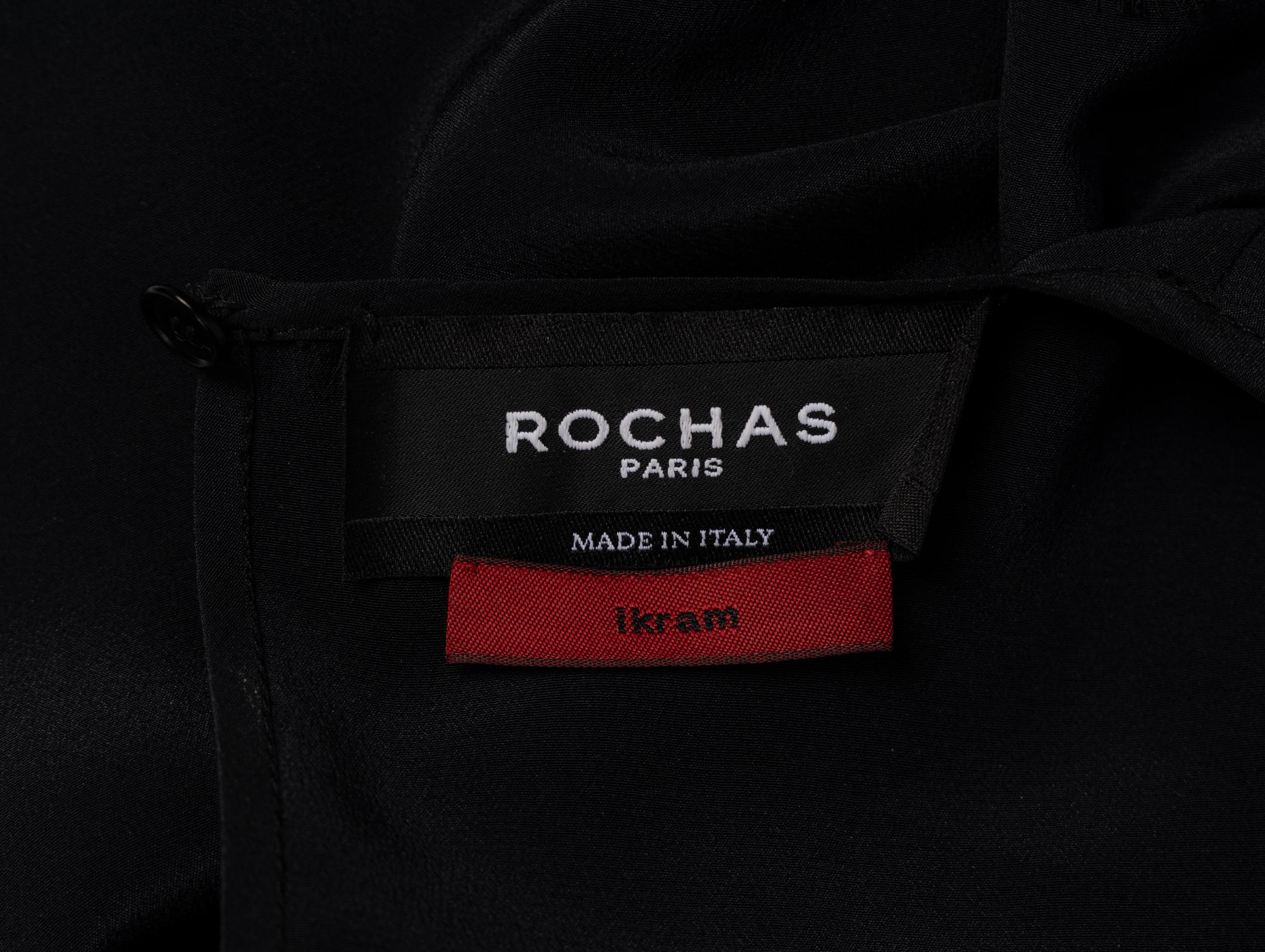 Rochas, Black Silk Shift Dress