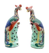 A Pair of Chinese Export Porcelain Phoenix Birds — 20TH CENTURY