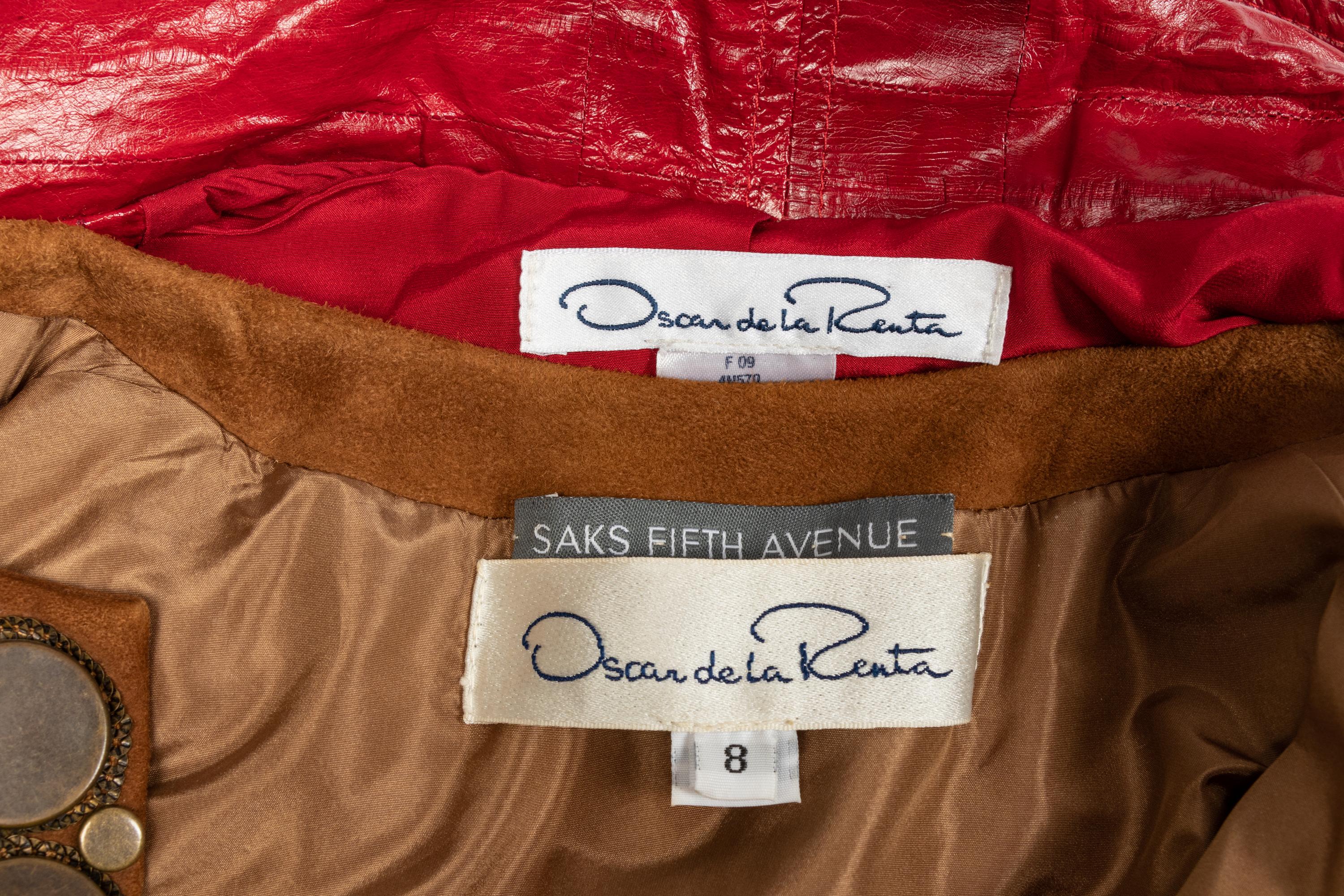 Two Oscar de la Renta Jackets, One Eel Skin, 2000-09