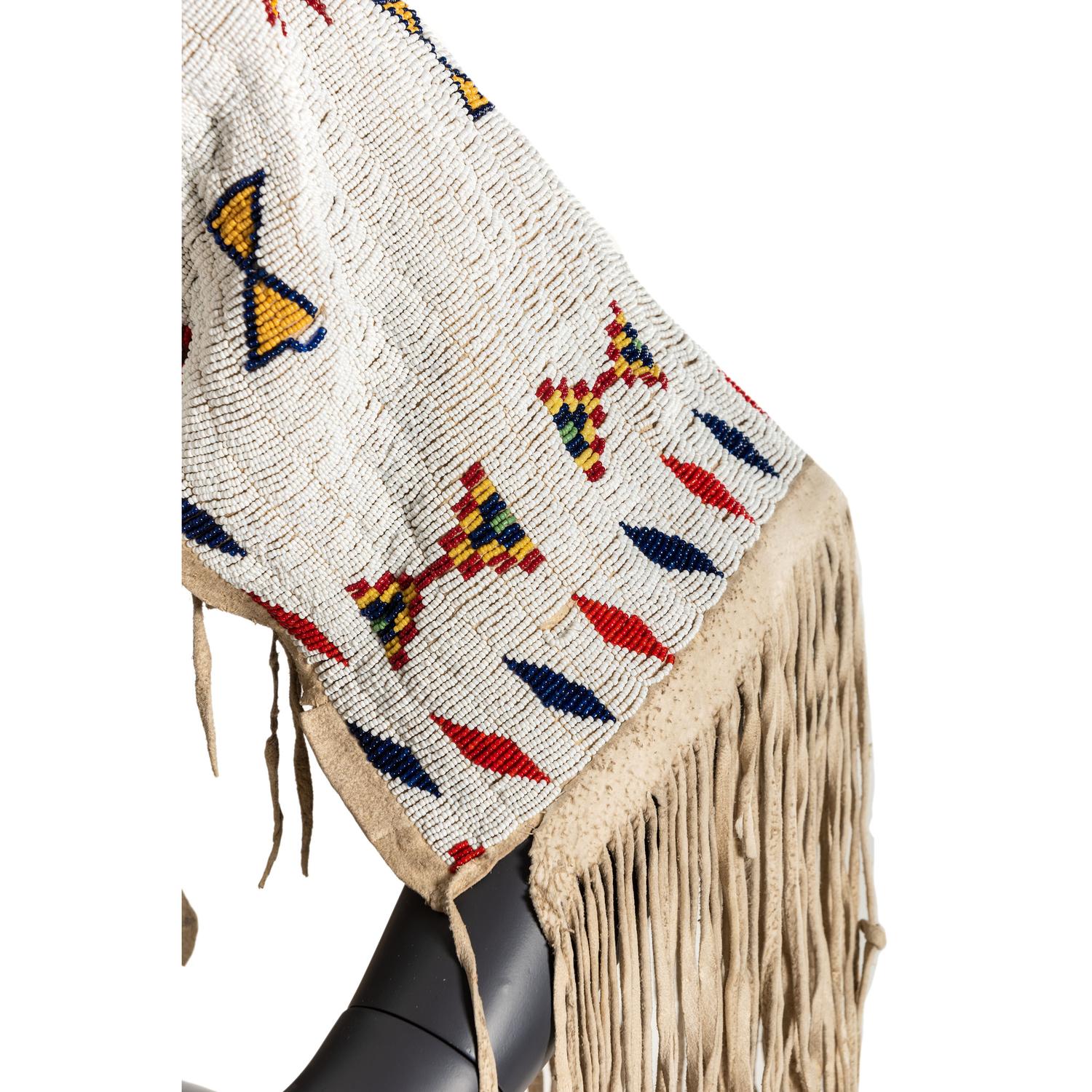 Sioux Beaded Hide Dress, with American Flags