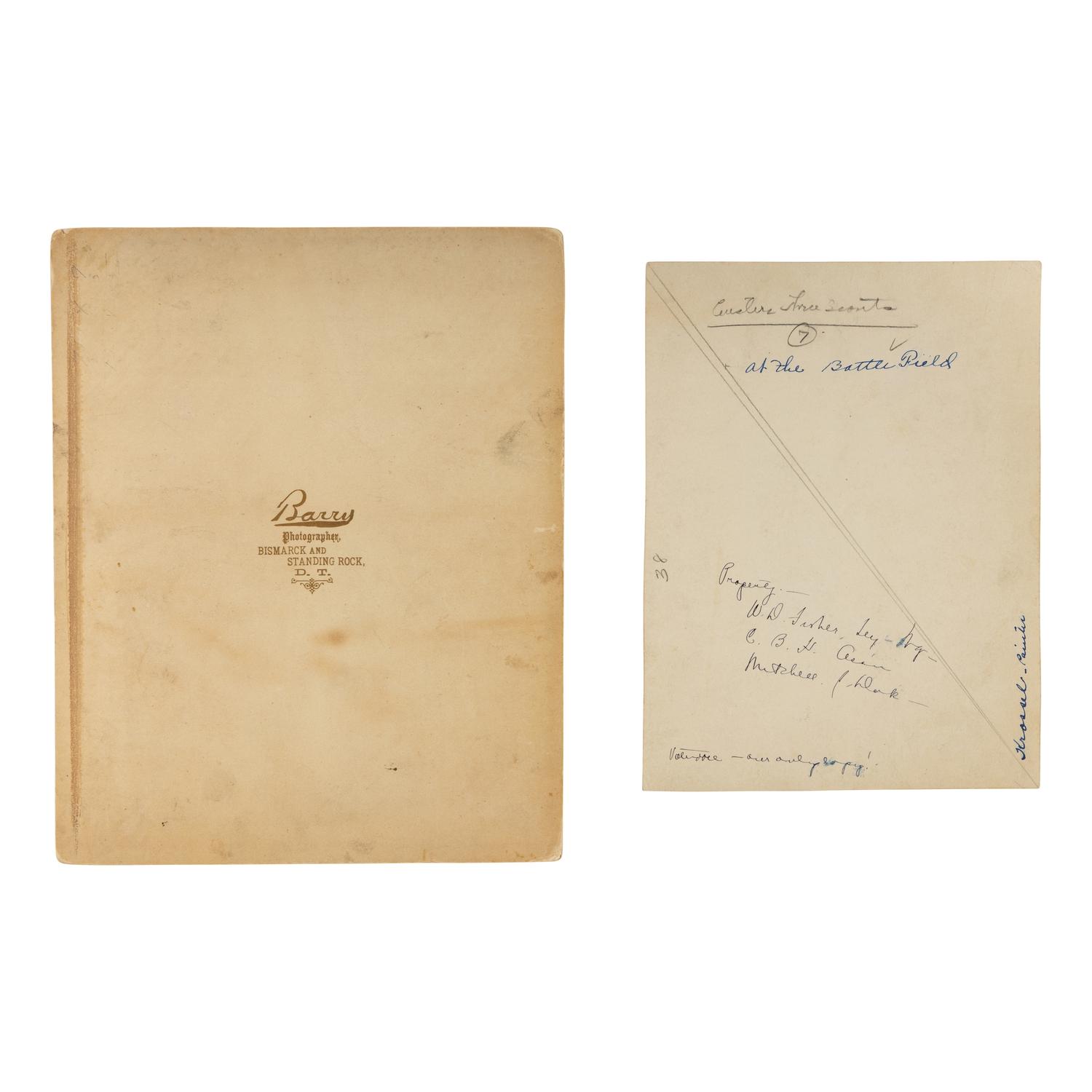 [Native Americana]. Two photographs of the Little Bighorn Battlefield by Richard Throssel and D.F. Barry.