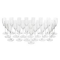 A Set of Twenty-Two Baccarat Glass Champagne Flutes