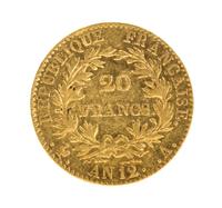 France Consulate (1803 CE), Gold 20 Franc — Gold 20 Franc - An 12 'A'