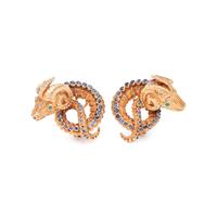 LALAOUNIS, YELLOW GOLD, SAPPHIRE, EMERALD AND DIAMOND EARCLIPS
