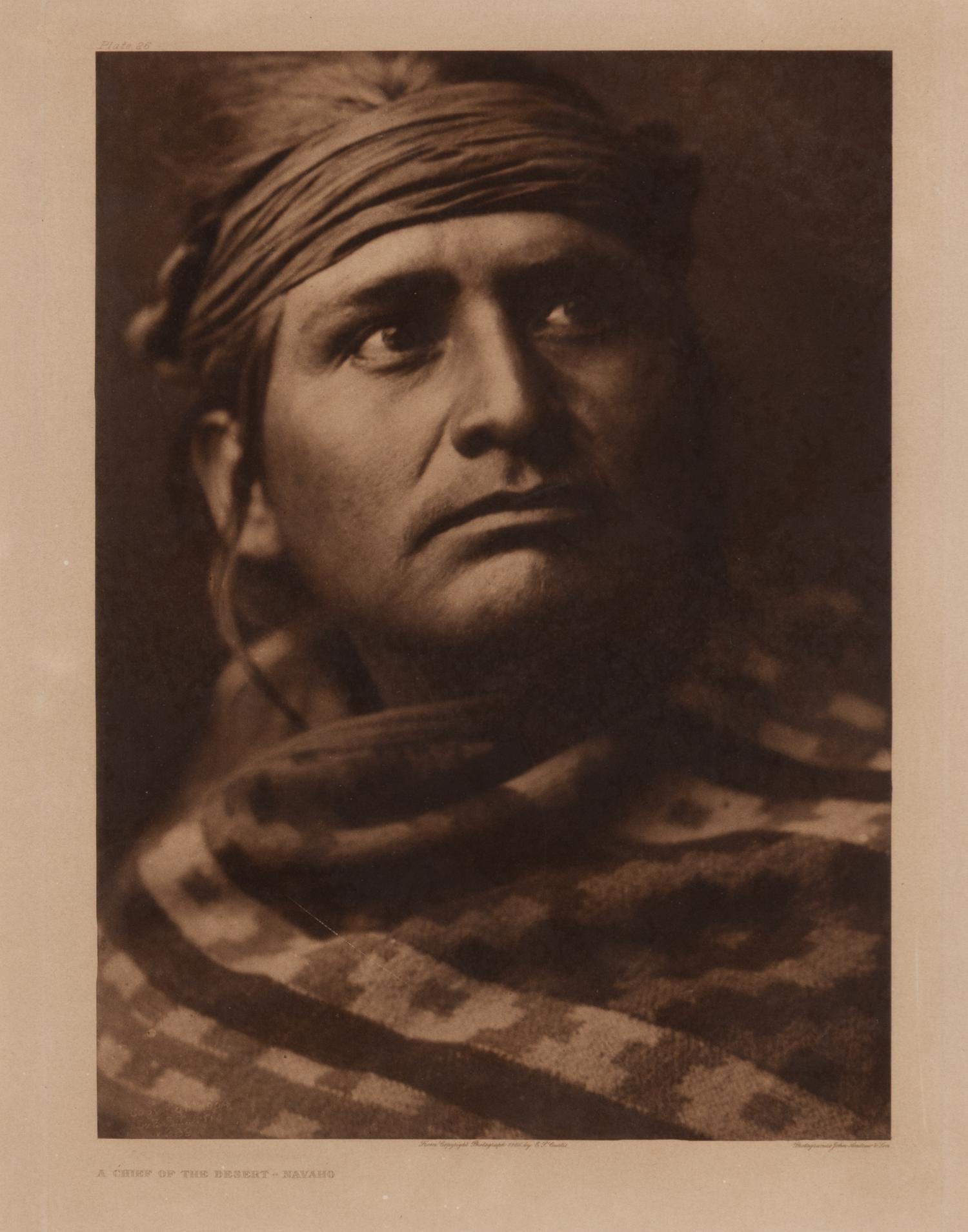 A Chief of the Desert - Navaho, Plate 26