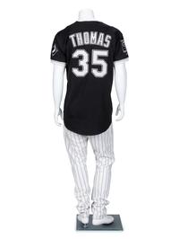 A Frank Thomas Signed Autograph Collection Featuring Chicago White Sox Full Uniform and Reebok Cleats