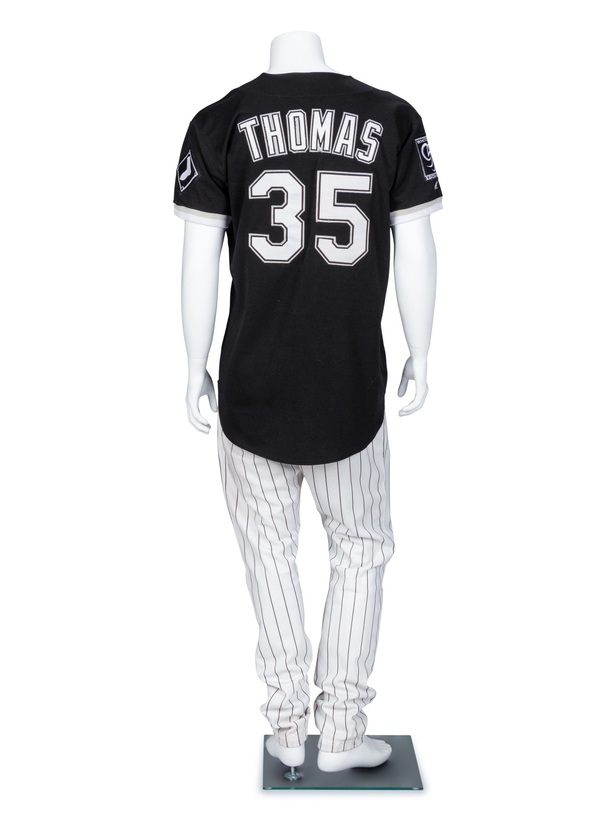 A Frank Thomas Signed Autograph Collection Featuring Chicago White Sox Full Uniform and Reebok Cleats