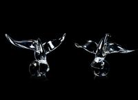 A Group of Five Steuben Glass Figures of Birds
