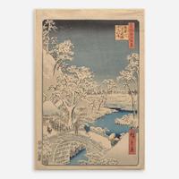 Utagawa Hiroshige 歌川広重 浮世绘两幅 (Japanese b.1797-d.1858)