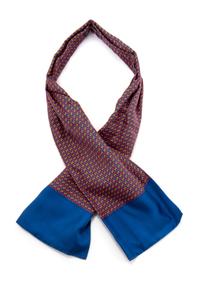 An Hermès Blue Silk Ascot,