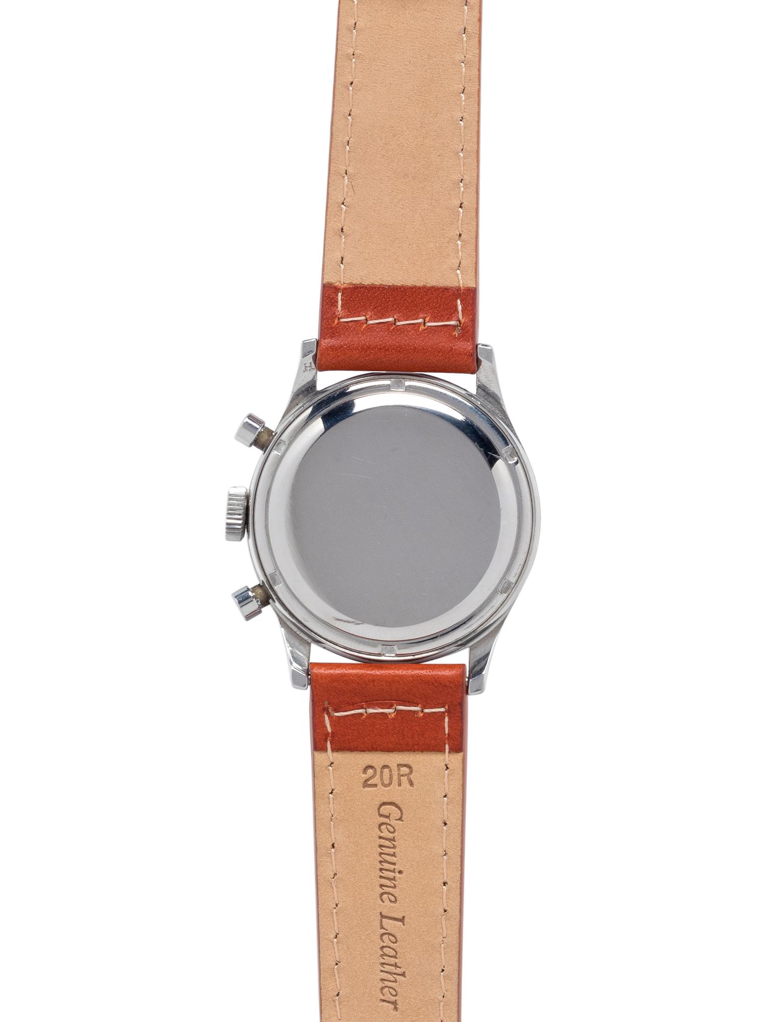 GALLET BY RACINE, VINTAGE, STAINLESS STEEL CHRONOGRAPH WRISTWATCH