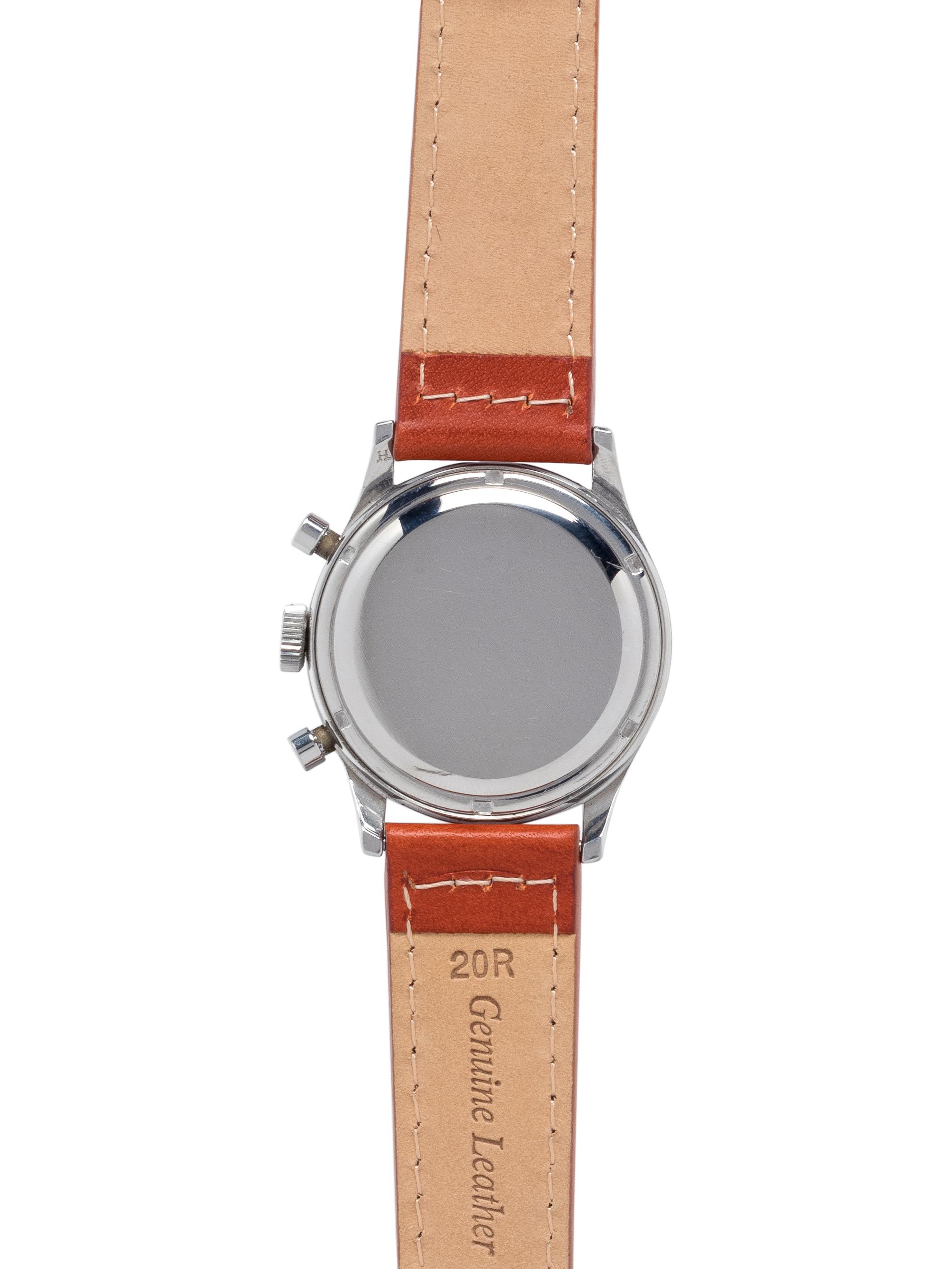 GALLET BY RACINE, VINTAGE, STAINLESS STEEL CHRONOGRAPH WRISTWATCH