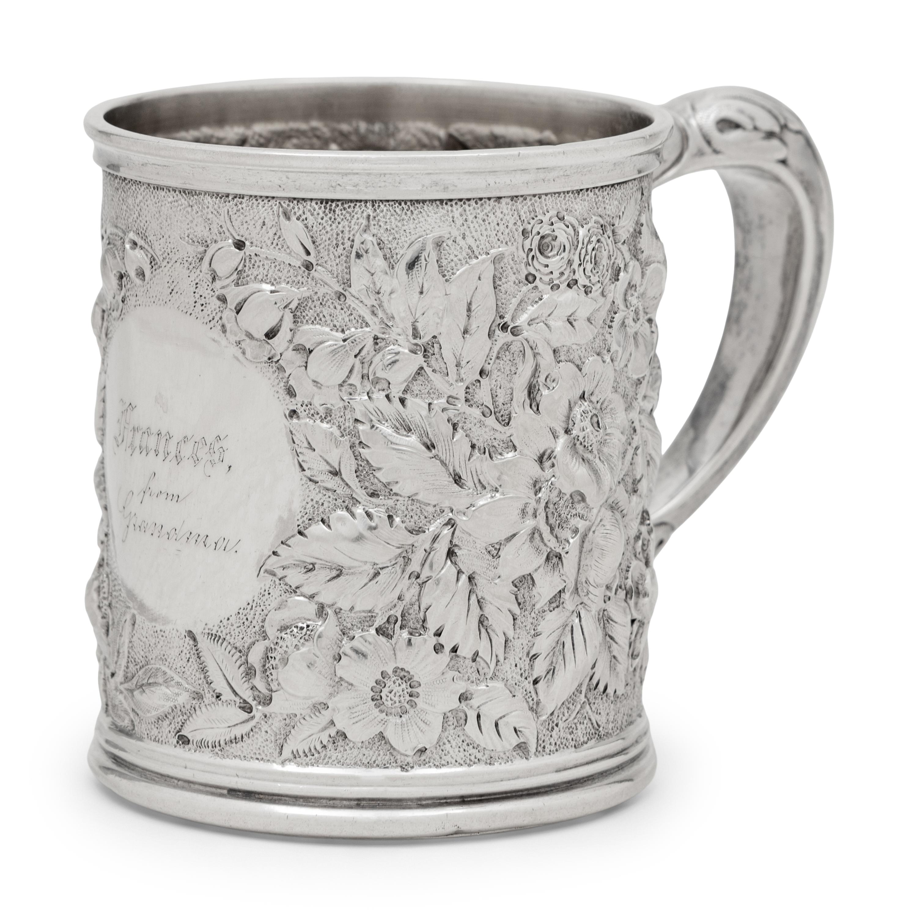An American Silver Repousse Mug