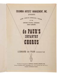 [MUSIC] -- [DE PAUR, Leonard (1914-1998)]. Concert program from the 5th Annual Tour of de Paur's Infantry Chorus. Spring 1951.