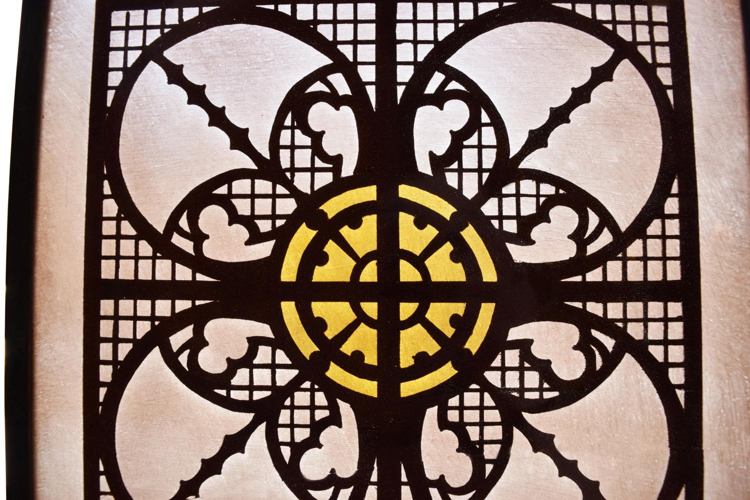 A Drehobl Brothers Art Glass Window 10.5" W x .25" D x 10.5" H — United States, Circa 1920