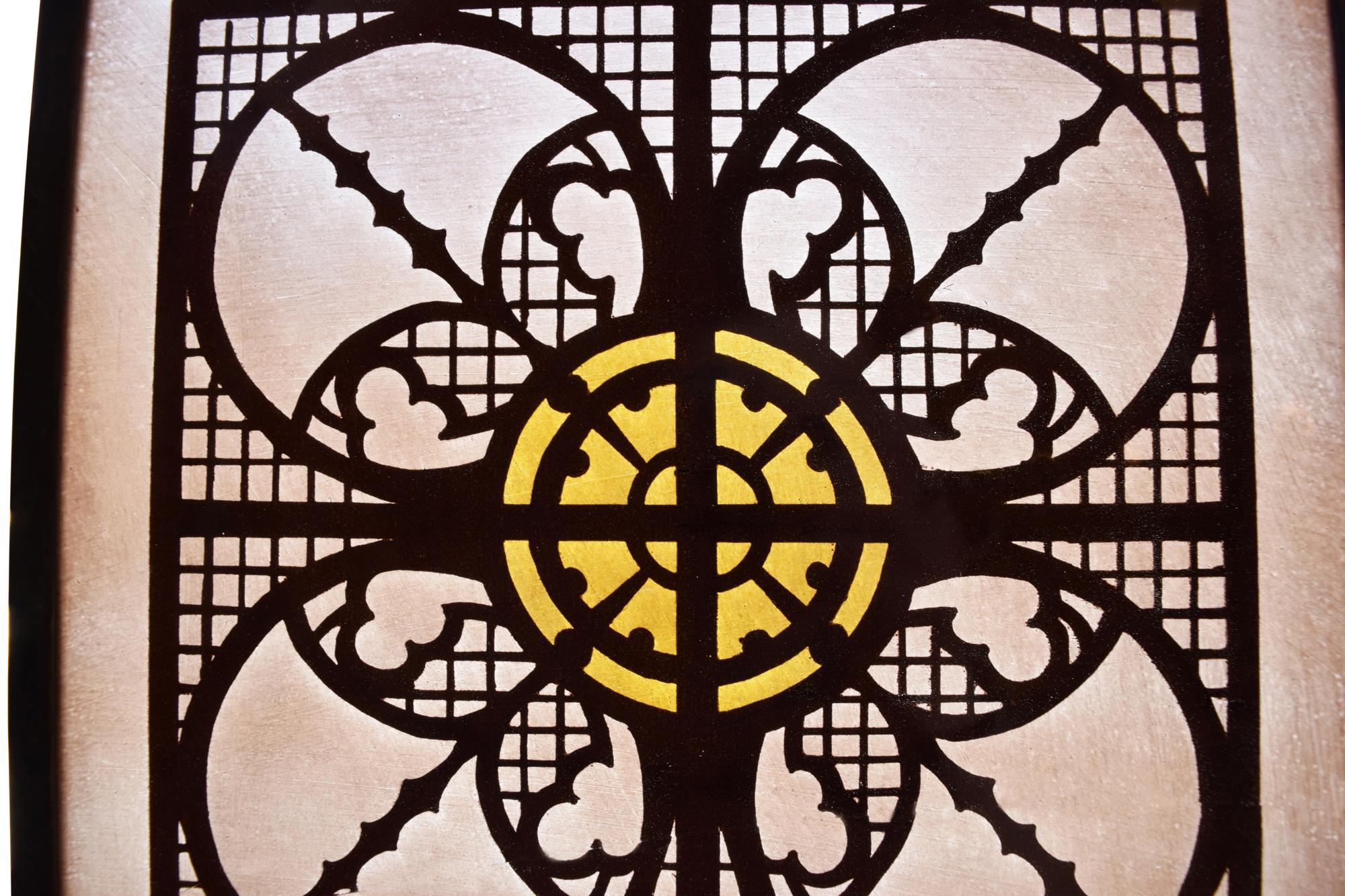 A Drehobl Brothers Art Glass Window 10.5" W x .25" D x 10.5" H — United States, Circa 1920