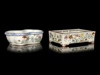 Two Chinese Famille Rose Porcelain Planters