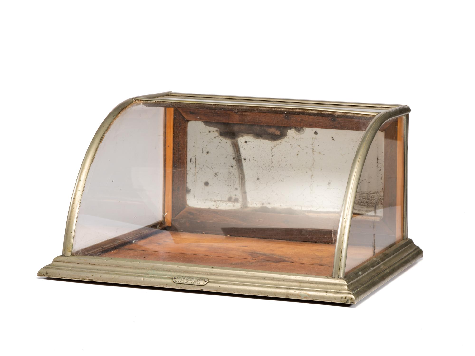 A Pair of Excelsior Show Case Works Metal Frame Countertop Display Cases