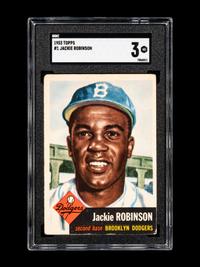 A 1953 Topps Jackie Robinson Baseball Card No. 1 (SGC 3 VG)