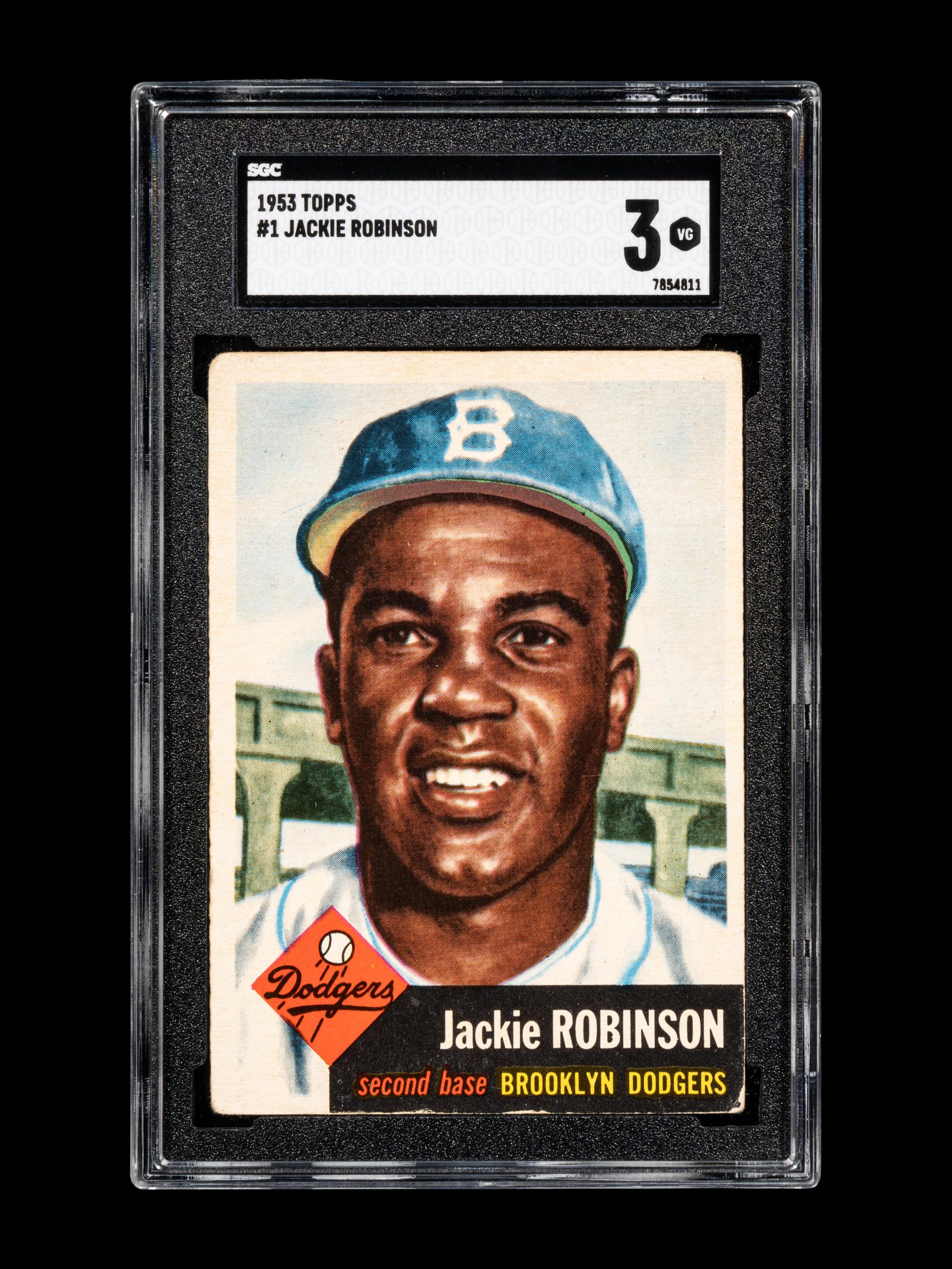 A 1953 Topps Jackie Robinson Baseball Card No. 1 (SGC 3 VG)
