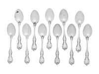 A Set of Eleven American Silver Teaspoons