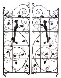 A Pair of Wrought Iron Gates Height 69 x width 53 inches. — CYRIL COLNIK (1871-1958)