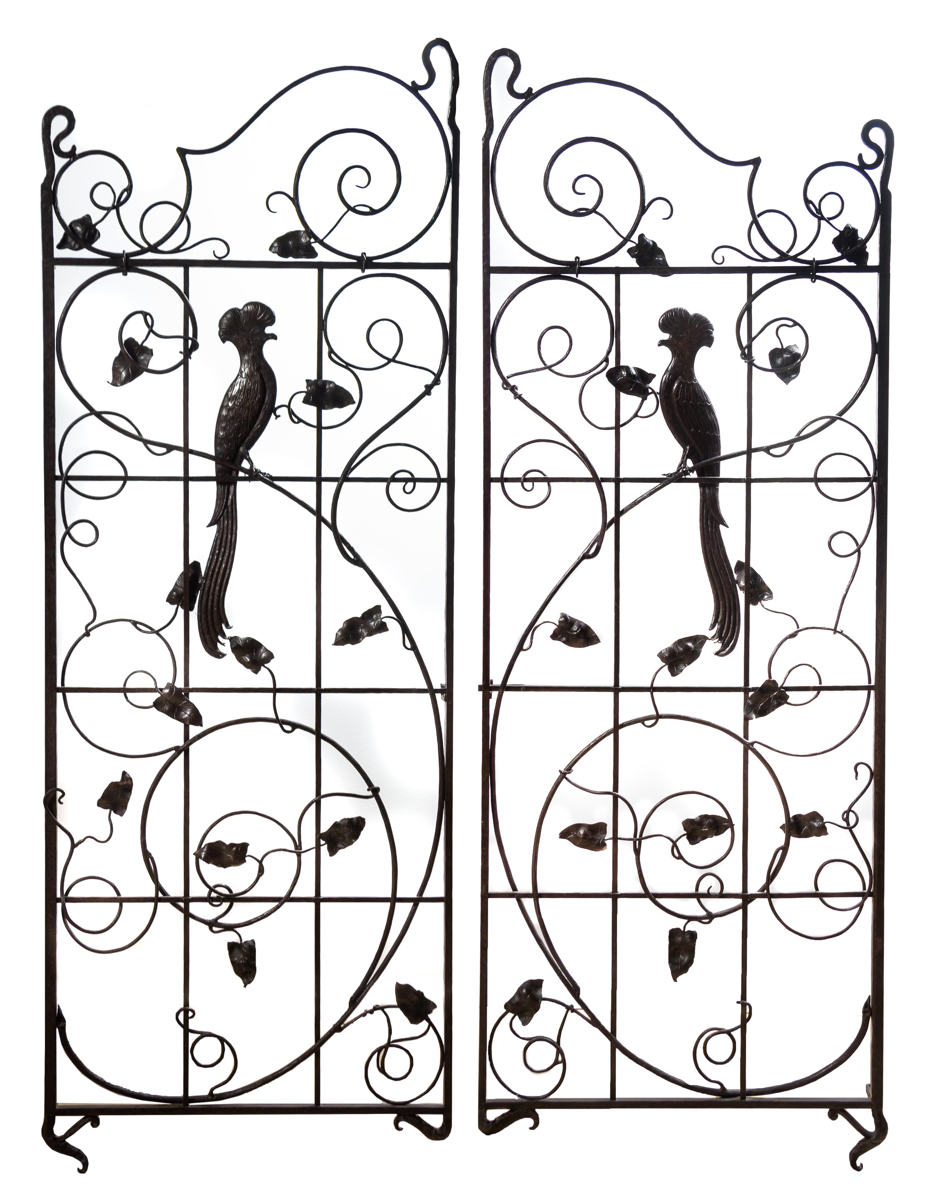 A Pair of Wrought Iron Gates Height 69 x width 53 inches. — CYRIL COLNIK (1871-1958)