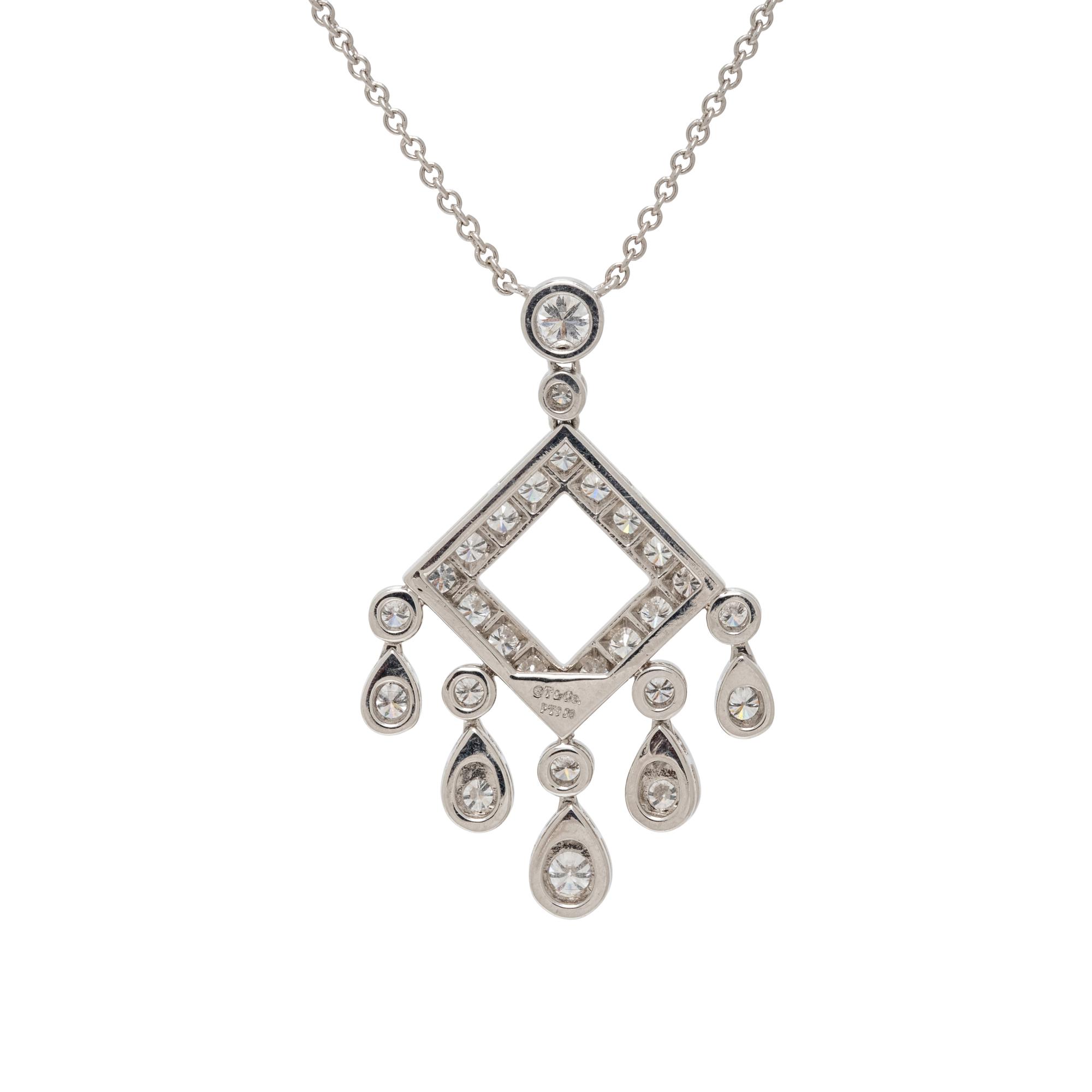 TIFFANY & CO., 'JAZZ LEGACY' DIAMOND AND PLATINUM PENDANT